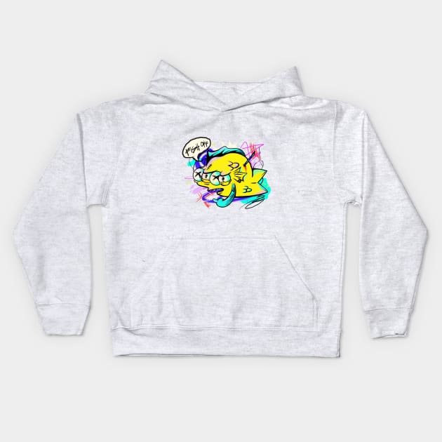 Fish off! Kids Hoodie by Ima.Jinasi